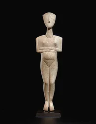 Cycladic Reclining Female Figure, Name-Piece of the Schuster Master, Early Cycladic II, c.2400 BC