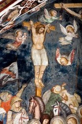 The Repentant Thief, Crucified with Jesus, His Soul Embraced by an Angel. Representation of the Good Thief, Also Called Saint Dismas