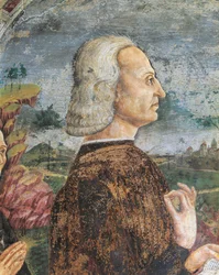 Chapel of St Margaret of Antioch, Portrait of Guglielmo VIII Paleologo, Marquis of Monferrato, Fresco