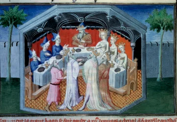 Brothers Nicolo and Matteo Polo, Father and Uncle of the Young Marco Polo (1254-1324) Received in the Court of Qubilai Khan