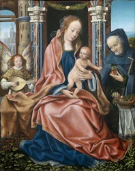 Triptych of the Holy Family with Music Making Angels (Central panel)