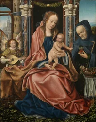 Triptych of the Holy Family with Music Making Angels (Central Panel)