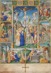The Crucifixion with Six Passion Stories