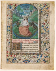 Leaf from a Book of Hours: John on Patmos, c. 1465