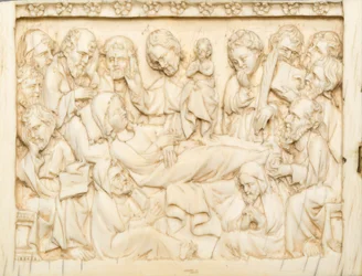 Diptych Fragment: The Death of the Virgin, 1375-1400