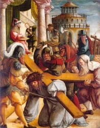 Christ Carrying the Cross and Pilate Washing His Hands