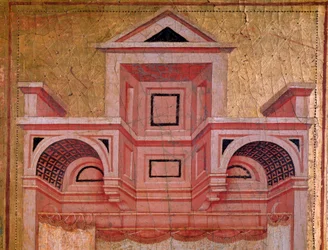St Cecilia and story of her life (Architecture Detail) - altarpiece