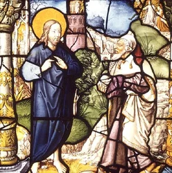 The Temptation of Christ, window, Cologne School, first half of 16th century