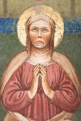 The Pentecost (detail of the Virgin Mary), c.1420