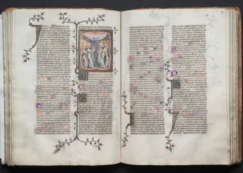 The Gotha Missal: Fol. 76v, The Ascension, c. 1375