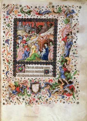 Adoration of the Child, from a Book of Hours, c.1407