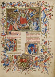 Christ in Majesty; Initial A: A Man Lifting His Soul to God