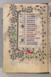 Hours of Charles the Noble, King of Navarre: fol. 1v, January