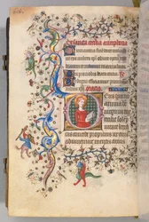 Hours of Charles the Noble, King of Navarre 1361-1425, fol. 301v, St. Cecilia, c. 1405