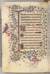 Hours of Charles the Noble, King of Navarre 1361-1425, fol. 321v, Bust of Death, c. 1405