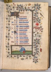 Hours of Charles the Noble, King of Navarre 1361-1425: fol. 4r, April