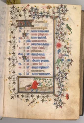 Hours of Charles the Noble, King of Navarre: fol. 9r, September
