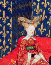 Isabeau of Bavaria, Queen of France (1371-1435), from the poems of Christine de Pisan, c.1410-15 (detail)