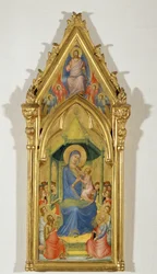 Madonna on a Throne between Two Angels, Saint John the Baptist and Saint Peter