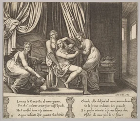 Plate 10: Nymphs Assisting Psyche to Dress Her Hair, from 