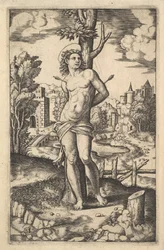 Saint Sebastian Tied to a Tree Pierced by Arrows