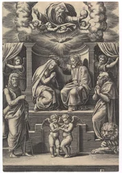 The Coronation of the Virgin (detail)