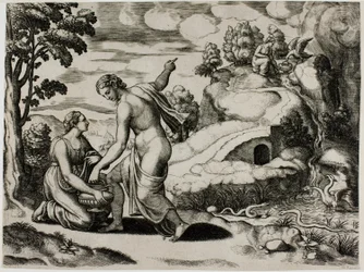 Venus Ordering Psyche to Seek Water from a Fountain Guarded by Dragons