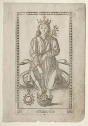 Apollo from the Tarocchi, Series D: Apollo and the Muses, #20