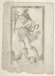 Mercury from the Tarocchi, Series A: Firmaments of the Universe, #42