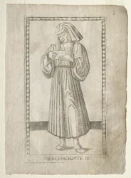 The Merchant from the Tarocchi, Series E: Conditions of Man, #4, Before 1467
