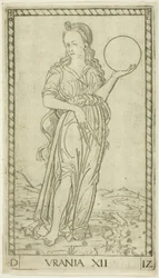 Urania, plate twelve from Apollo and the Muses