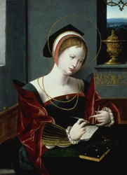 Portrait of a lady writing