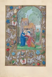 Hours of Queen Isabella the Catholic, Queen of Spain: Fol. 115v, Visitation