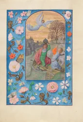 Hours of Queen Isabella the Catholic, Queen of Spain: Fol. 131v, Annunciation to the Shepherds