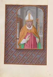 Hours of Queen Isabella the Catholic, Queen of Spain: Fol. 183v, St. Nicholas