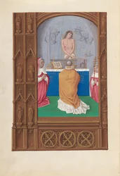 Hours of Queen Isabella the Catholic, Queen of Spain: Fol. 264v, Mass of St. Gregory