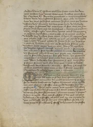 Historiated Initial M: Bust Portrait of a Man and a Woman