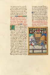 Jacques de Lalaing Fighting the Esquire Jean Pitois at the Passage of Arms of the Fountain of Tears