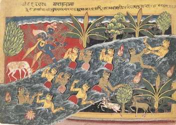 The Gopis Plead with Krishna to Return Their Clothing