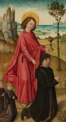 A Donor and His Two Sons with Saint John the Evangelist