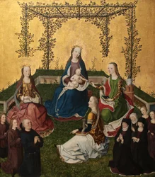 Madonna with Child in Rose Arbor (ca 1470)