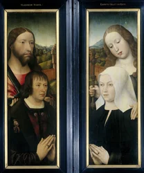 Two Wings of a Triptych with the Donor, Thomas Isaacq, accompanied by Saint Thomas (left, outer wing), and the Donor