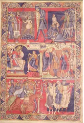 Scenes from the lives of Samuel, Saul, and David, from the Winchester Bible