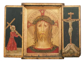 A Triptych: Christ the Redeemer Flanked by Christ Carrying the Cross and The Crucifixion