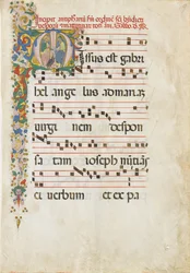 Manuscript Leaf with Saint John the Evangelist and Saint John the Baptist, second half 15th century