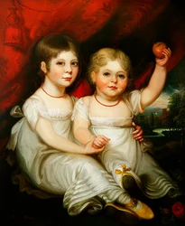 Portrait of two young girls