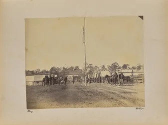 Fort Brady 1st Connecticut Artillery. Building Winter Quarters