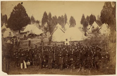 Third Connecticut Regiment, Infantry, Camp Douglas, 1861/[Union Troops and Camp Followers]