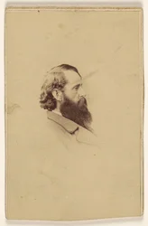 Unidentified long bearded man in profile