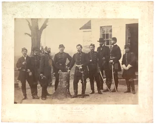 Albumen print of General McClellan at Headquarters, Gen. Morrell